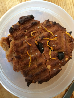 grainless peanut butter mace cookie with foraged bay nuts