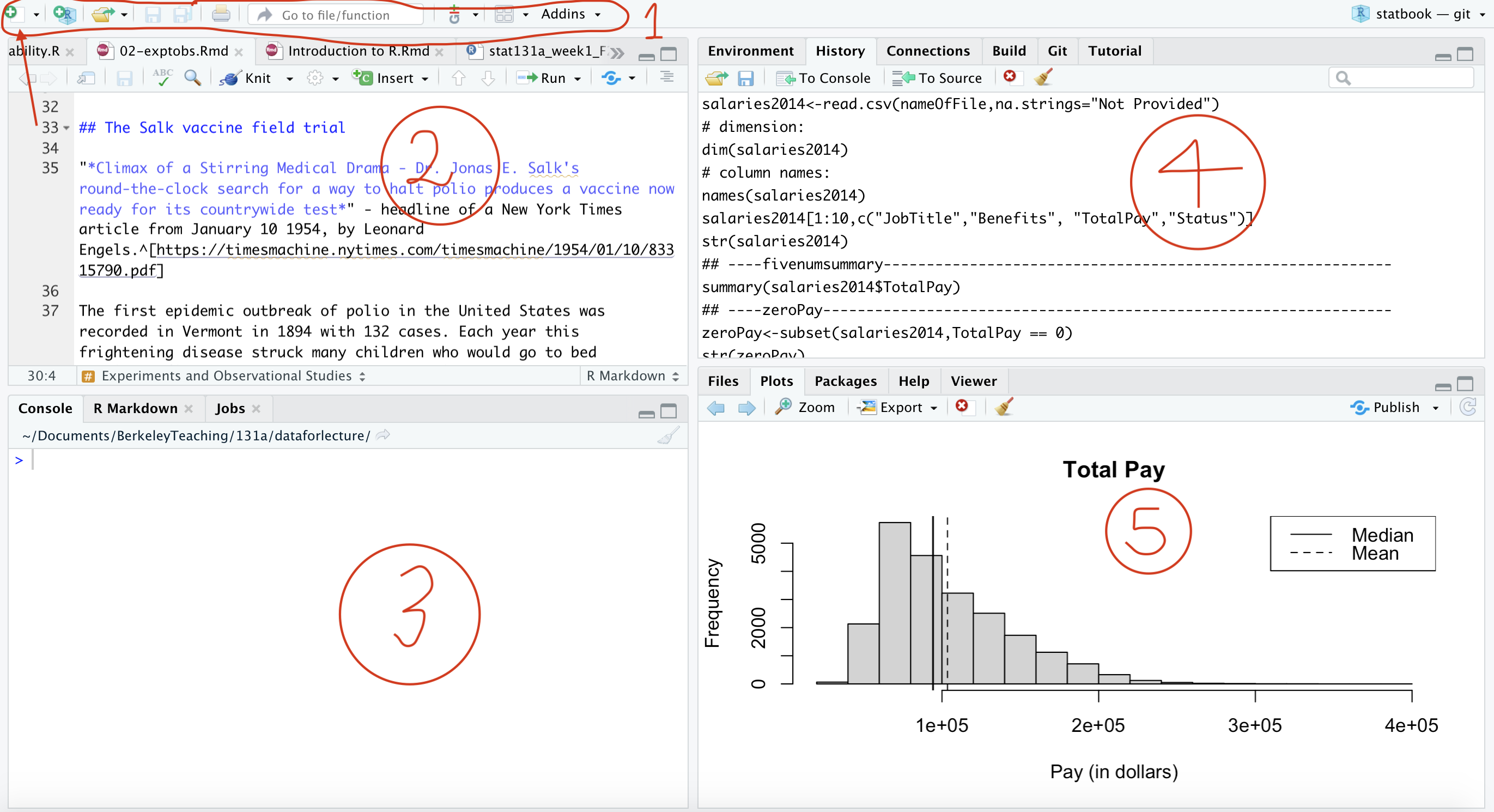 RStudio Layout