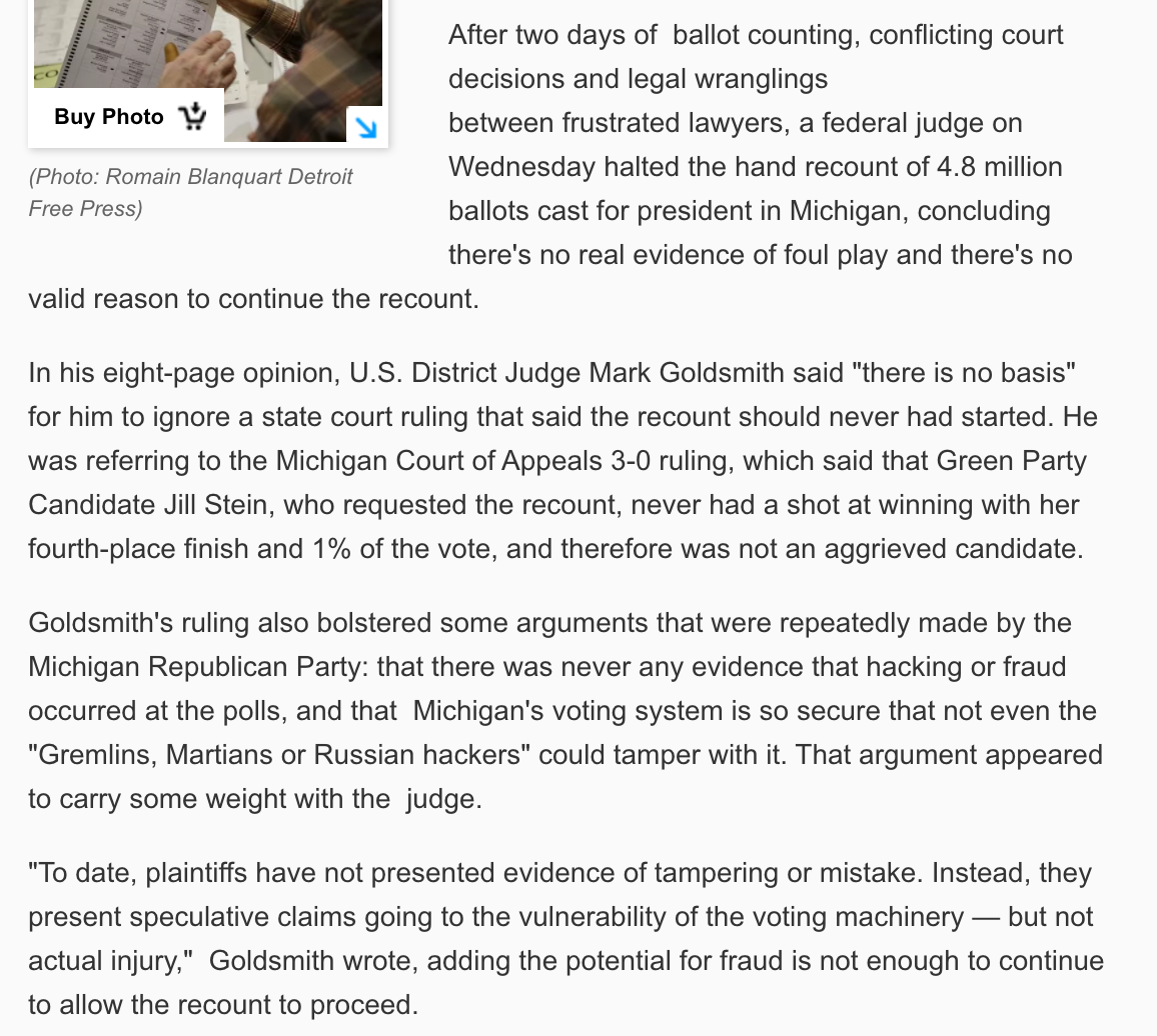 Judge stops MI